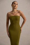 Angelie Green Bandeau Bodycon Maxi Dress