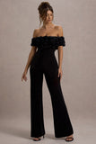 Botanique Black Floral Bardot Jumpsuit
