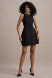 Cheri Black Tailored Sleeveless Mini Dress