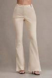 Brianca Stone High-Waisted Split Wide-Leg Trousers