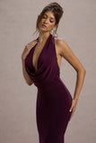 Edessa Port Plunge-Neck Maxi Dress