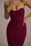Nomad Berry Strapless Split Maxi Dress