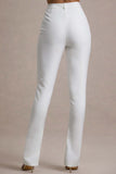 Wonder Woman White High Waist Straight Leg Trousers With Hem Split