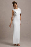 Jamela White One-Sleeve Maxi Dress