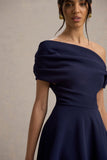 Agnes Navy One-Shoulder Mini Dress