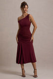 Kerensa Port One-Shoulder Midi Dress