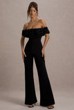 Botanique Black Floral Bardot Jumpsuit