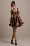 Kamaria Animal Print Scoop-Neck Skater Mini Dress