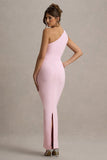 Dalarie Pink One-Shoulder Gathered Maxi Dress