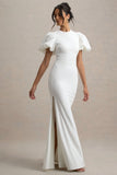 Love Letters White Puff-Sleeve Maxi Dress