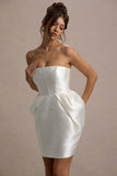Lovebug Ivory Bandeau Mini Dress With Tulip Skirt