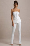 Wonder Woman White High Waist Straight Leg Trousers With Hem Split