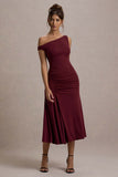 Kerensa Port One-Shoulder Midi Dress