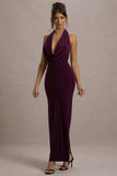 Edessa Port Plunge-Neck Maxi Dress