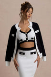 Joelle Black & White Knit Cardigan