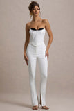 Wonder Woman White High Waist Straight Leg Trousers With Hem Split