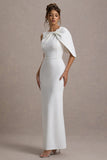Jamela White One-Sleeve Maxi Dress