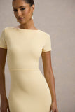 Rian Lemon Short-Sleeve Maxi Dress
