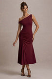 Kerensa Port One-Shoulder Midi Dress