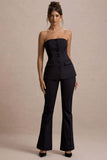 Kehlani Black High Waist Wide Leg Trousers