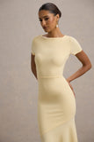 Rian Lemon Short-Sleeve Maxi Dress
