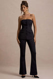 Kehlani Black High Waist Wide Leg Trousers